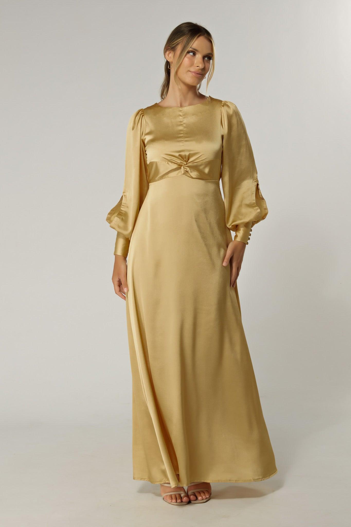 Light gold 2025 maxi dress