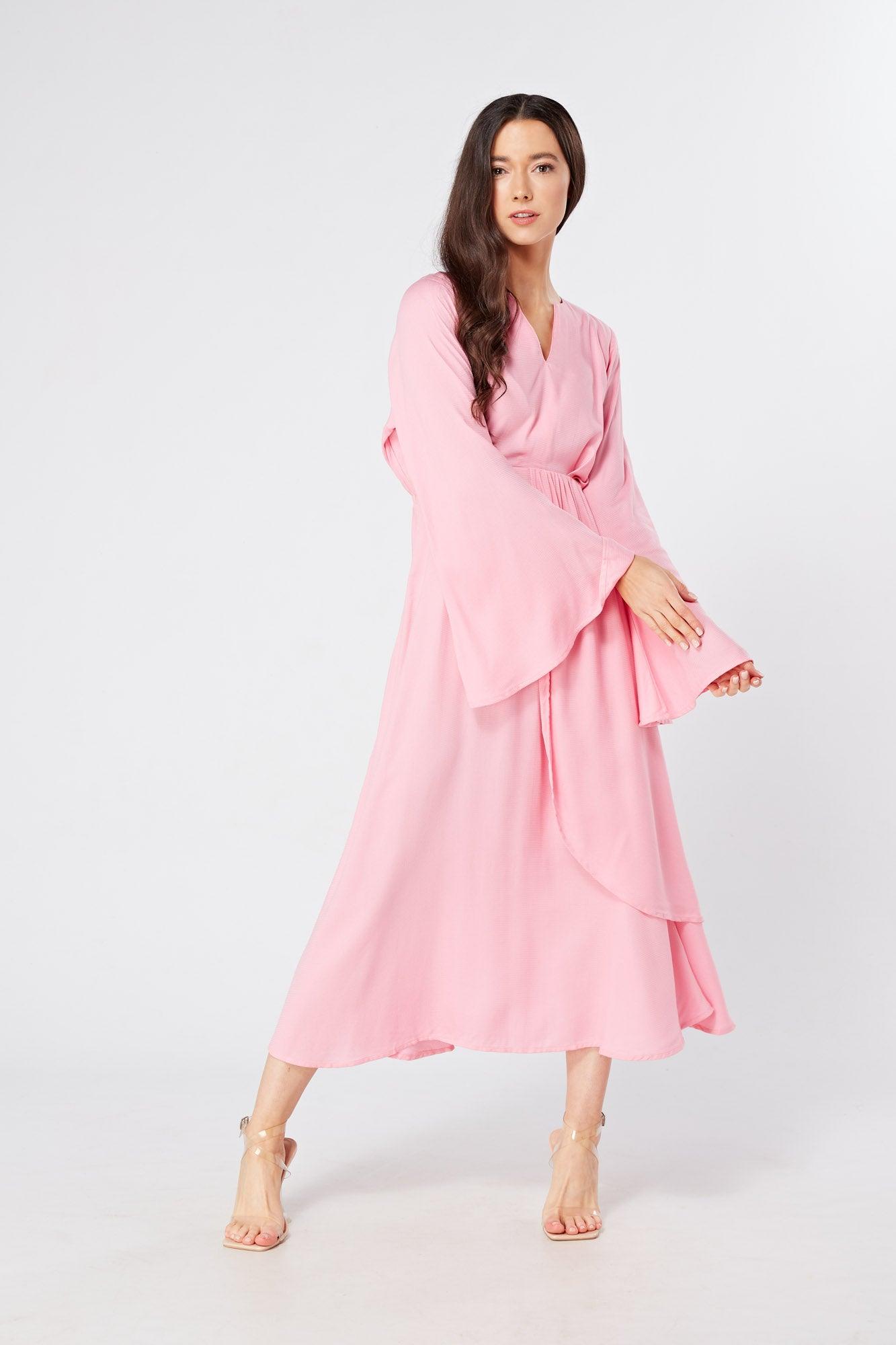 Midi dress best sale kimono sleeve